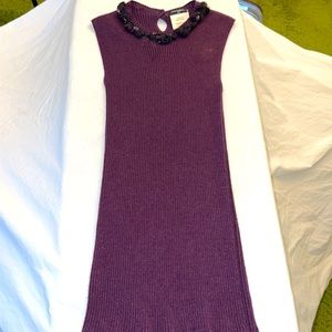 Chanel Cashmere sweater with detailed collar!